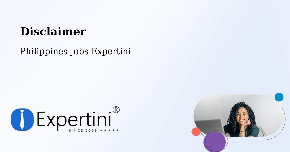 Disclaimer – Kawit - Philippines Jobs Expertini